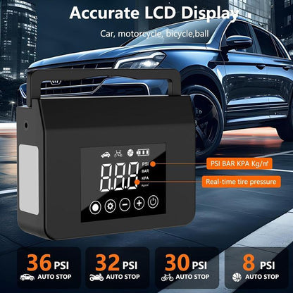 Tool Rush™ Portable Car Jump Starter with Air Compressor