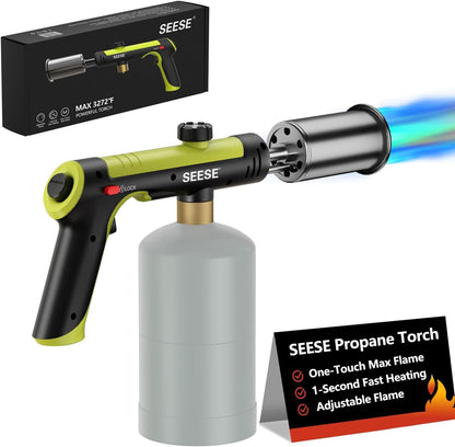 Tool Rush™ Powerful Propane  Torch , Adjustable Blow Torch for Sous Vide, BBQ, Campfire