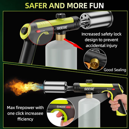 Tool Rush™ Powerful Propane  Torch , Adjustable Blow Torch for Sous Vide, BBQ, Campfire