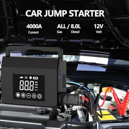 Tool Rush™ Portable Car Jump Starter with Air Compressor